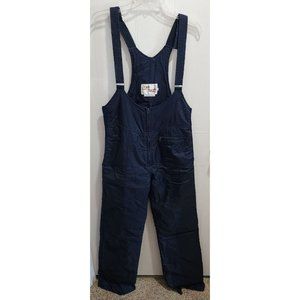 VTG Sno Rags Snow Ski Snowboarding Zip Up Bibs Pants Navy Blue Men's Size 34